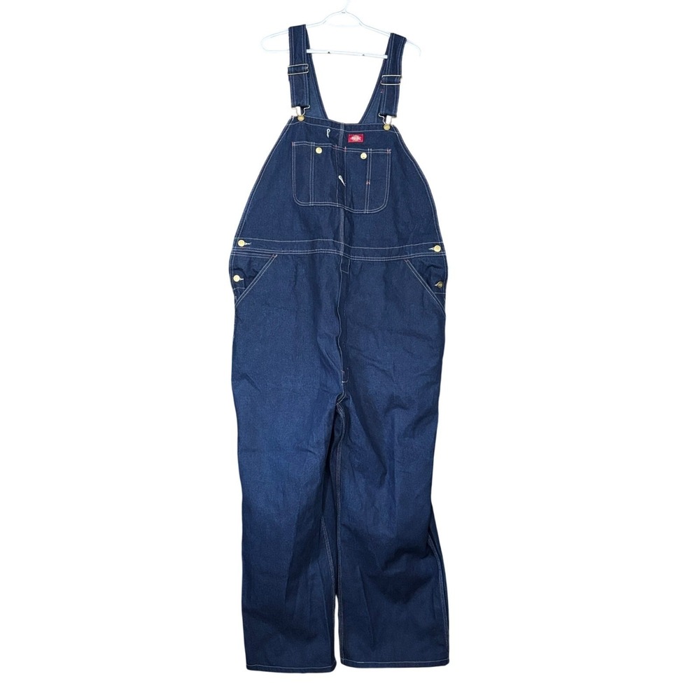 Dickies Overalls Work Men's Size 46x30 100% Cotton Farmer Rancher Bib Carpenter - Picture 7 of 10